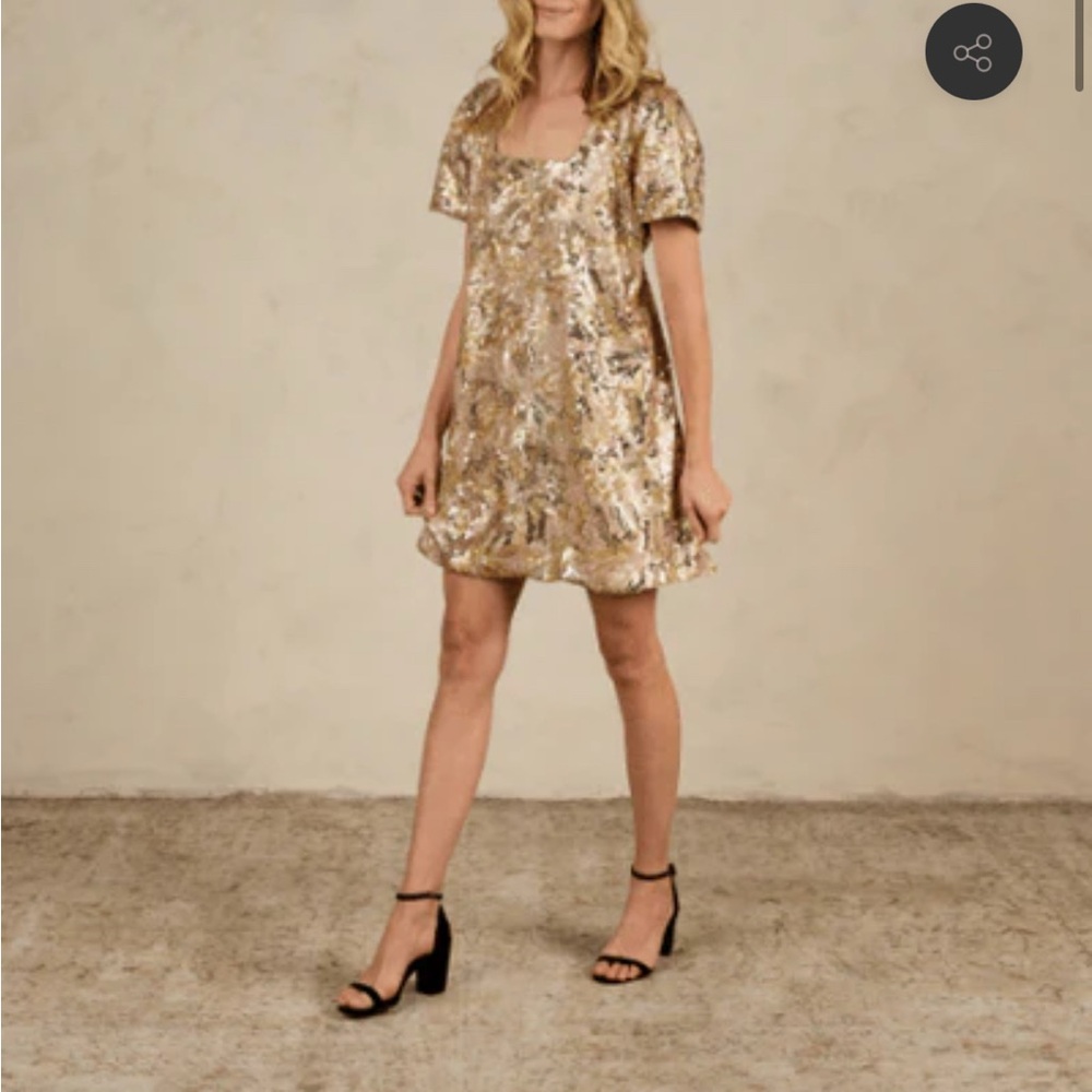 Noralee Gold Sequin Mini Dress